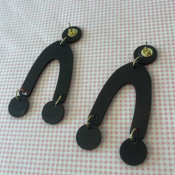 Funky Handmade Wood Earrings 💖 - Picture 4 of 5